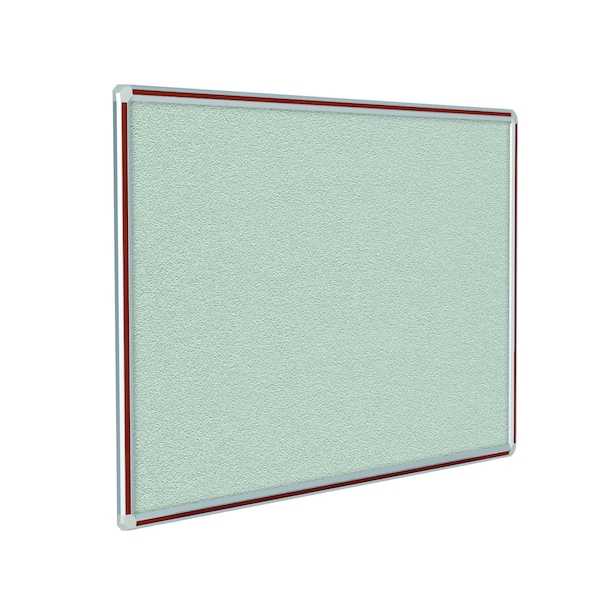 Bulletin Board, Vinyl, 4 ft H x 6 ft W, Satin Alum Frame w/Cherry Inlay